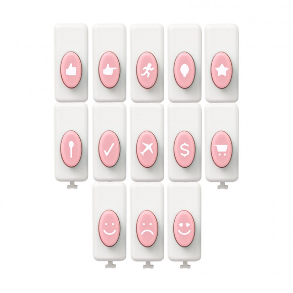 Toevoeging Iconen - Woord Pons Bord (roze)