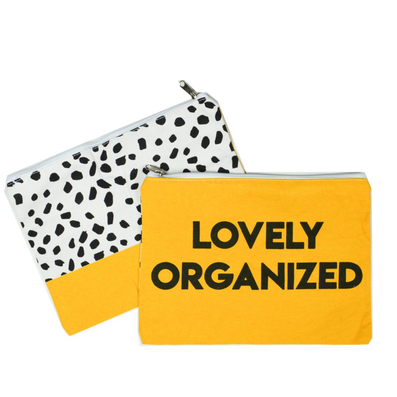 Etuis 'Lovely Organized' - okergeel