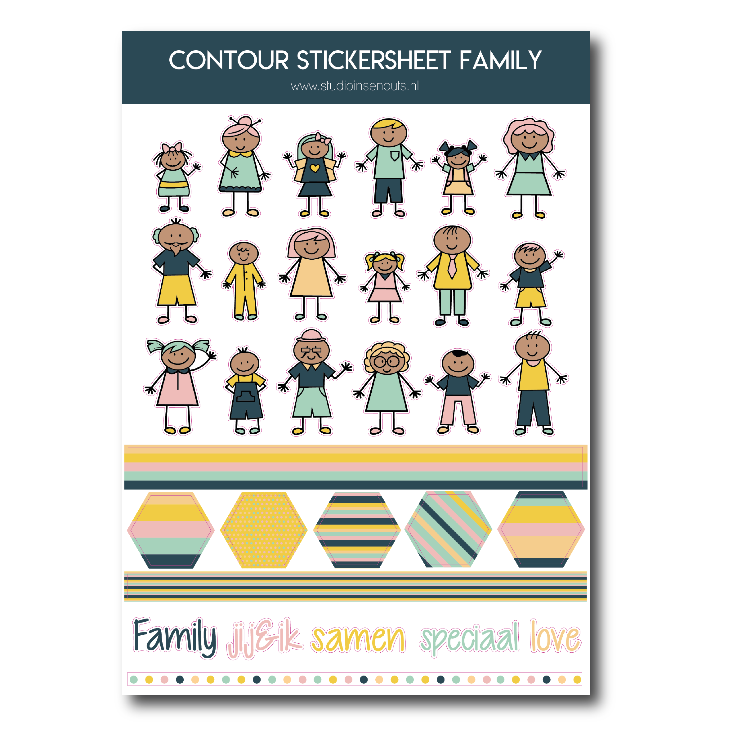 Stickervel - Family - Contour