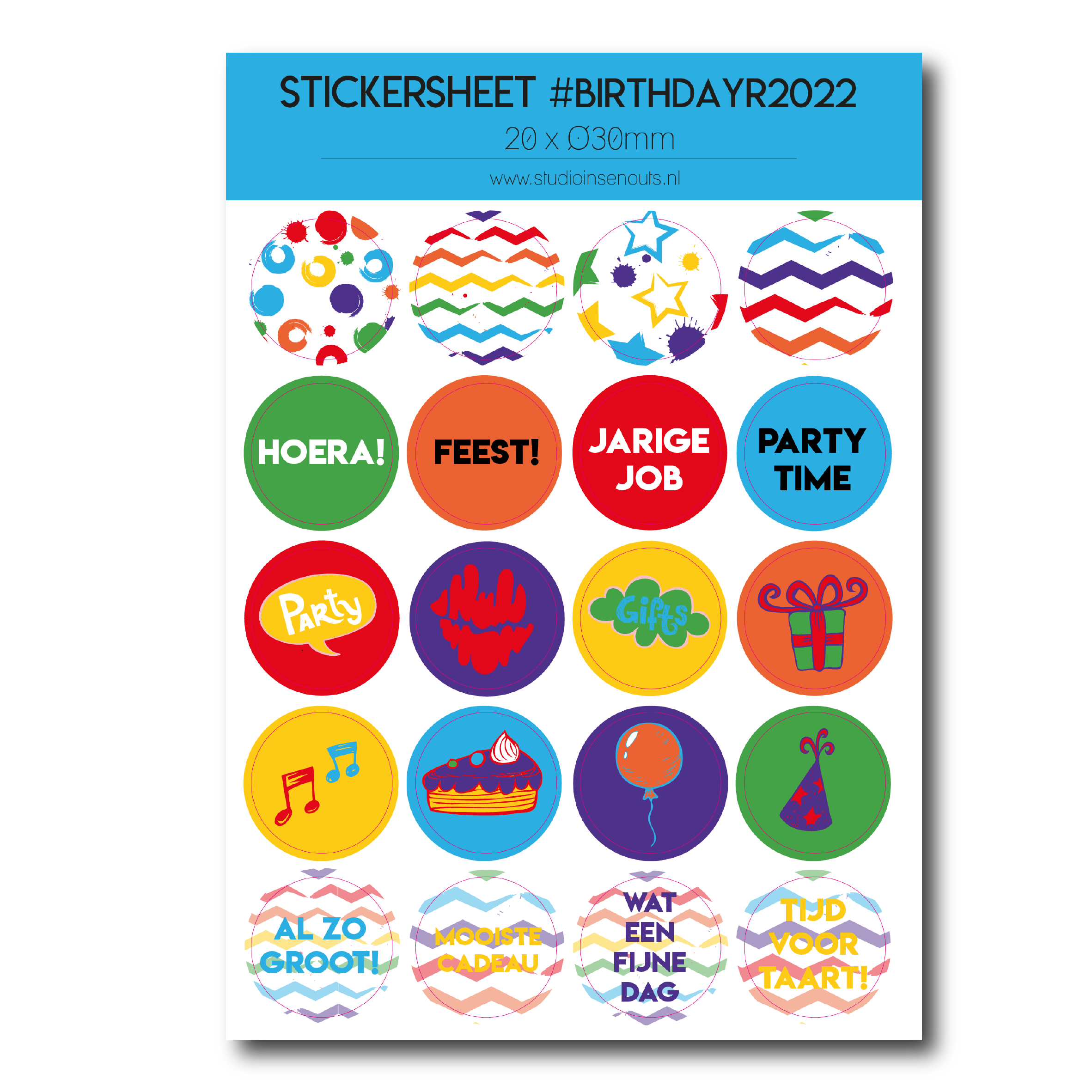 Stickervel Birthday - RAINBOW