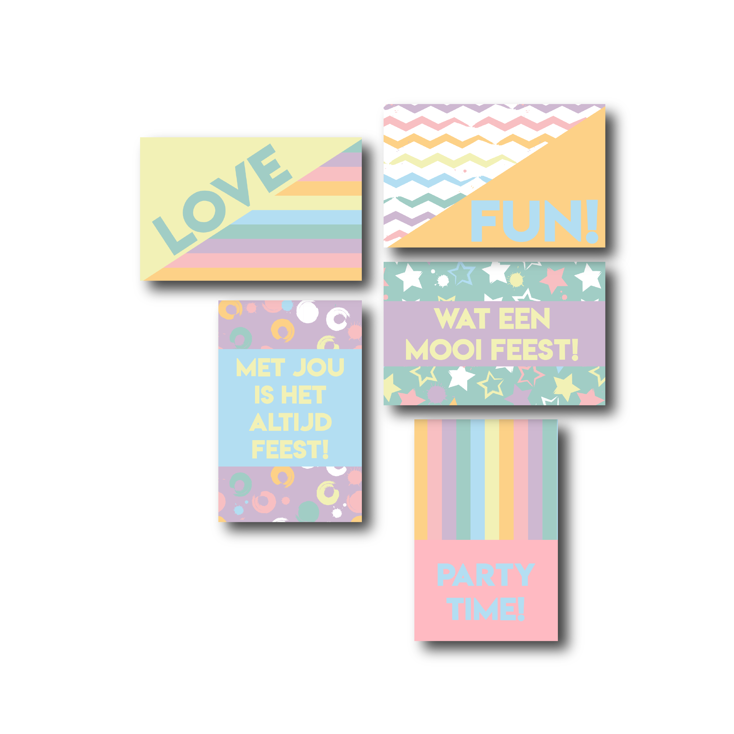 Quotekaartjes Birthday - PASTEL