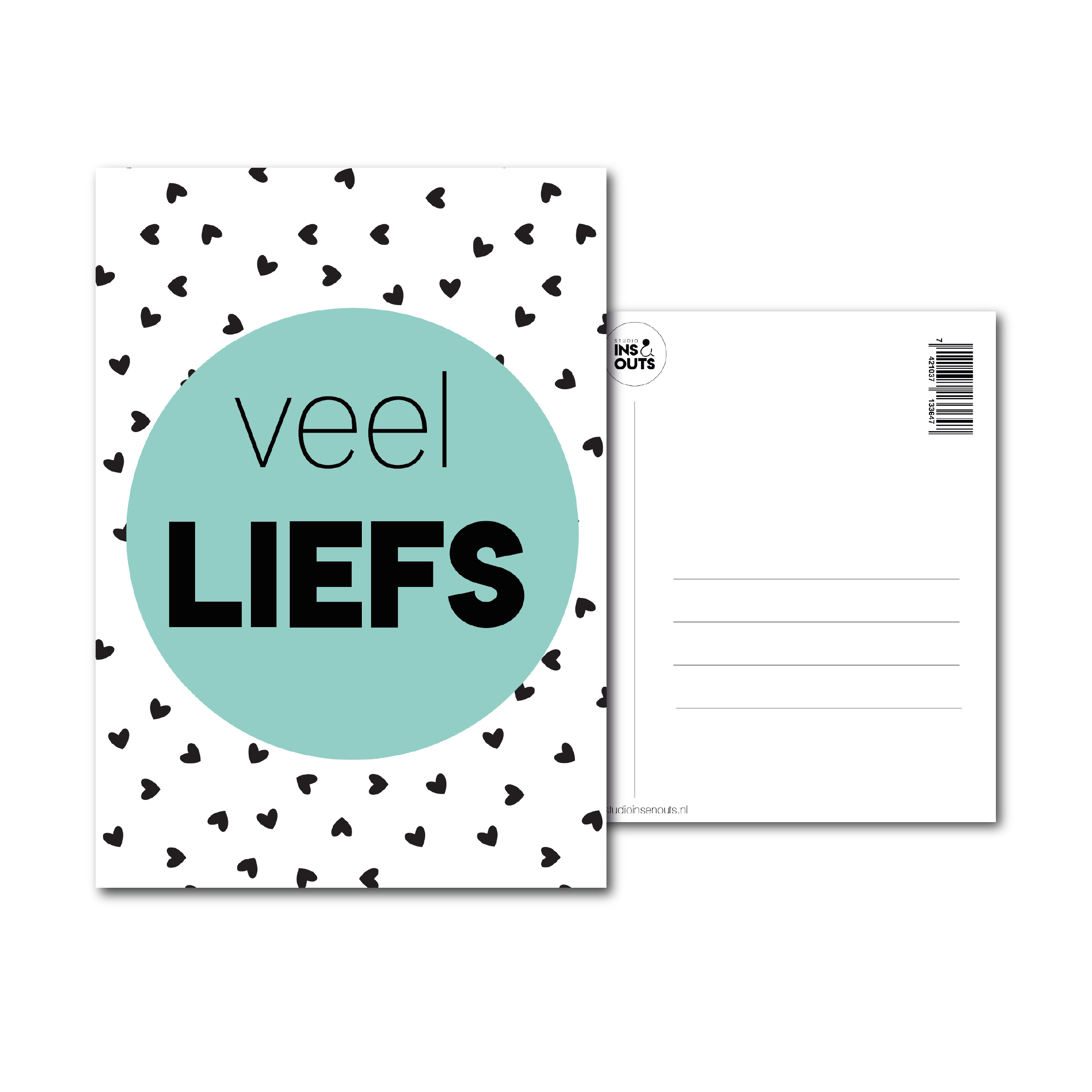 Ansichtkaart veel liefs