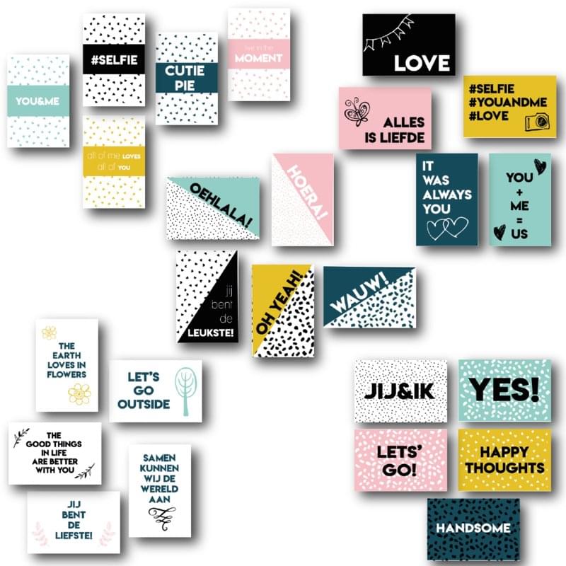 Set van 25 Quotekaartjes | Love