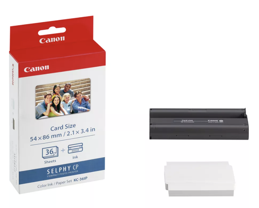 Canon KC-36IP Creditcard-Size 54x86mm Ink/Paper-Set