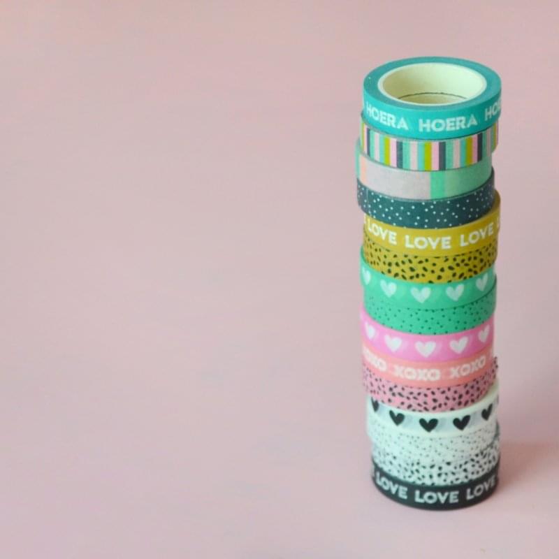 Set van 5 washi tapes (stel zelf samen)