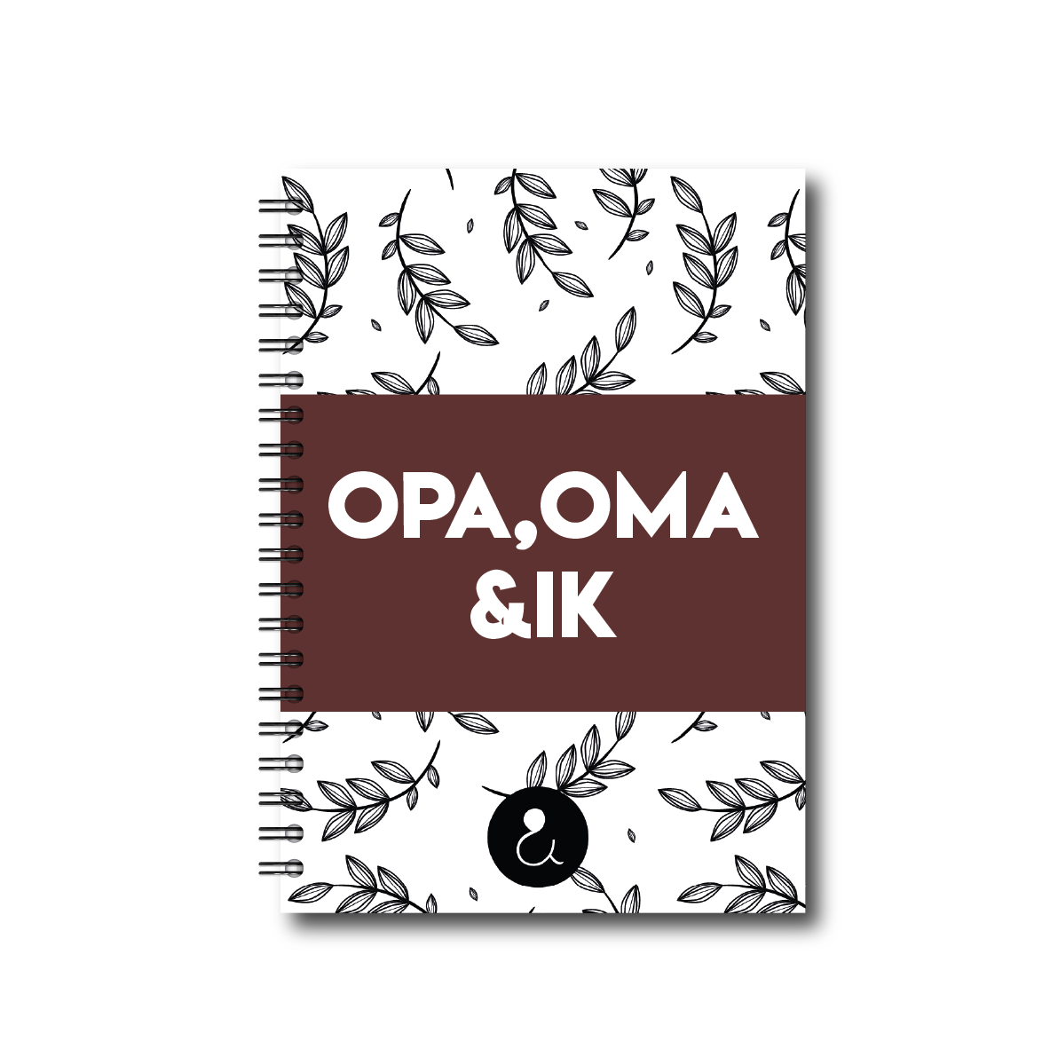 Opa,oma&ik | invulboek voor opa en oma | botanical | roest