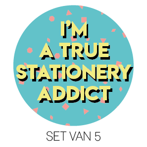 5 sluitstickers | I'm a true stationery addict
