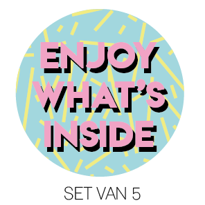 5 sluitstickers | Enjoy what's inside