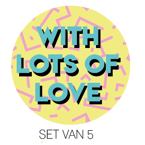 5 Sluitstickers | With lots of love