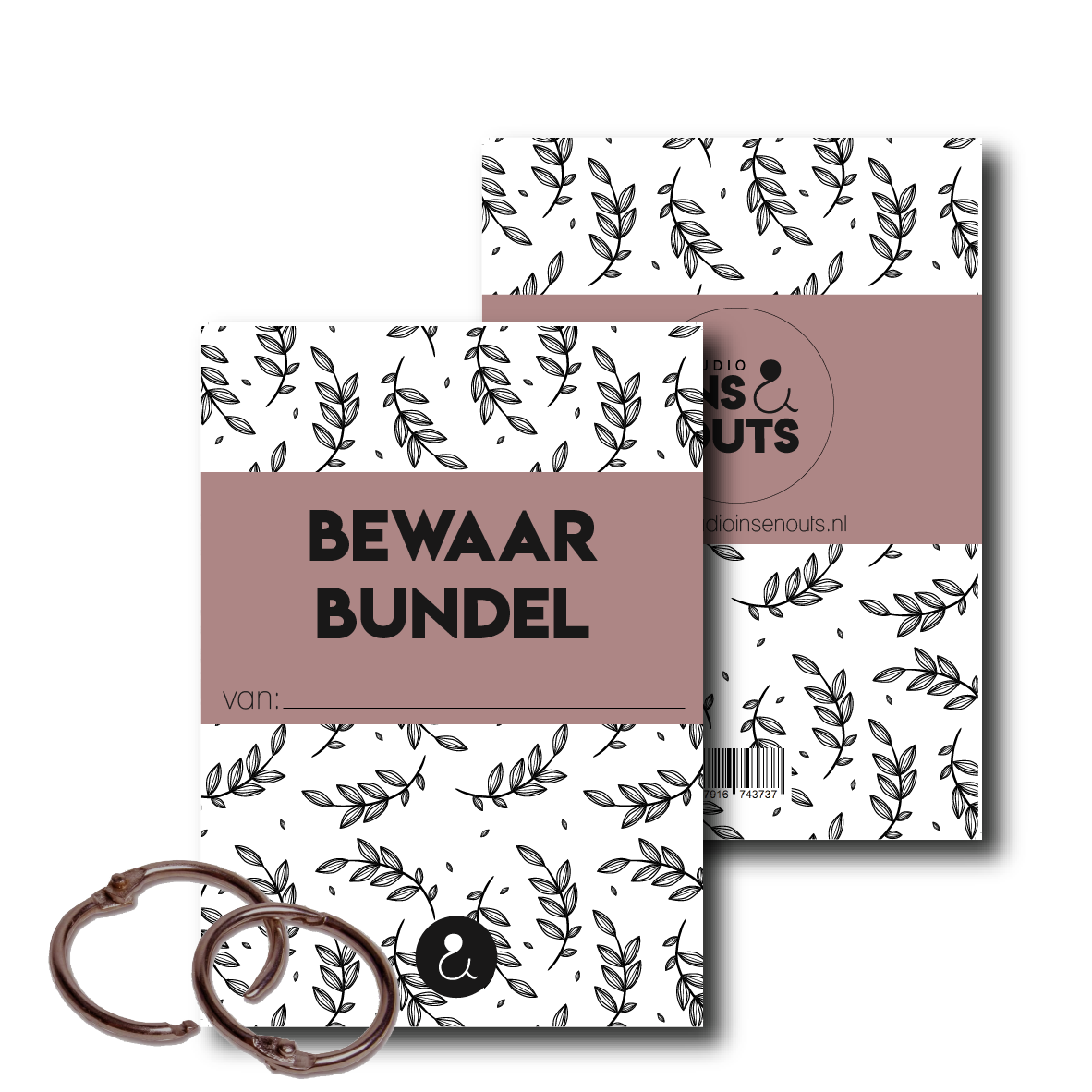 Bewaarbundel A5 | botanical | oud roze